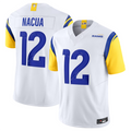 Fenge LA.Rams #12 Puka Nacua White Vapor F.U.S.E. Limited Player Stitched Jerseys