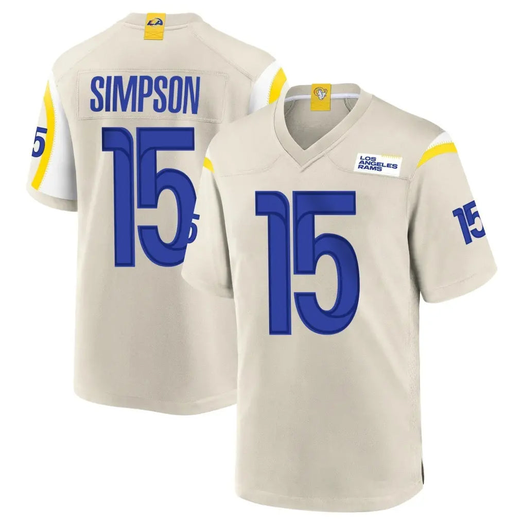 Fenge LA.Rams #15 Ty Simpson Player Bone Home Game Stitched Jerseys