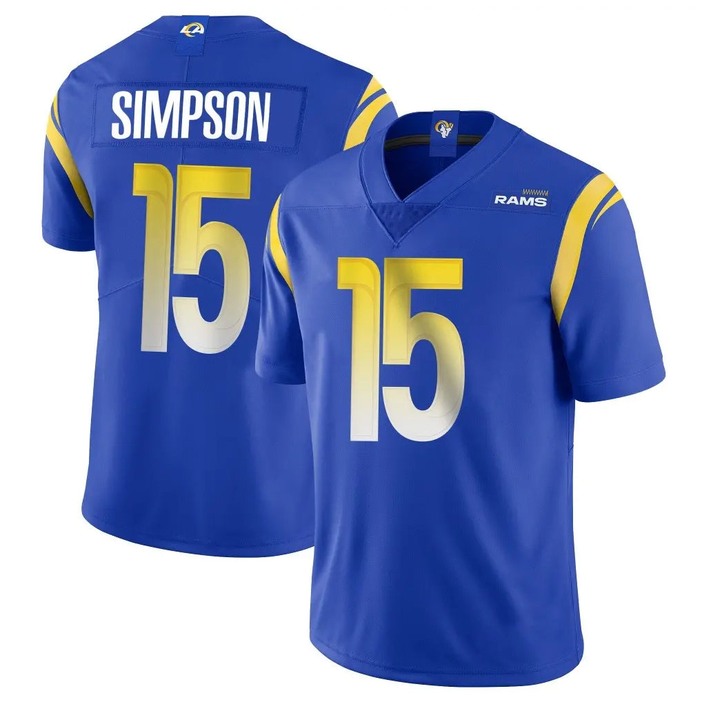Fenge LA.Rams #15 Ty Simpson Player Royal Limited Vapor Untouchable Home Game Stitched Jerseys