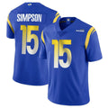 Fenge LA.Rams #15 Ty Simpson Player Royal Limited Vapor Untouchable Home Game Stitched Jerseys