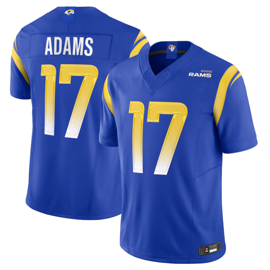 Fenge LA.Rams #17 Davante Adams Player Royal Vapor F.U.S.E. Limited Stitched Jerseys