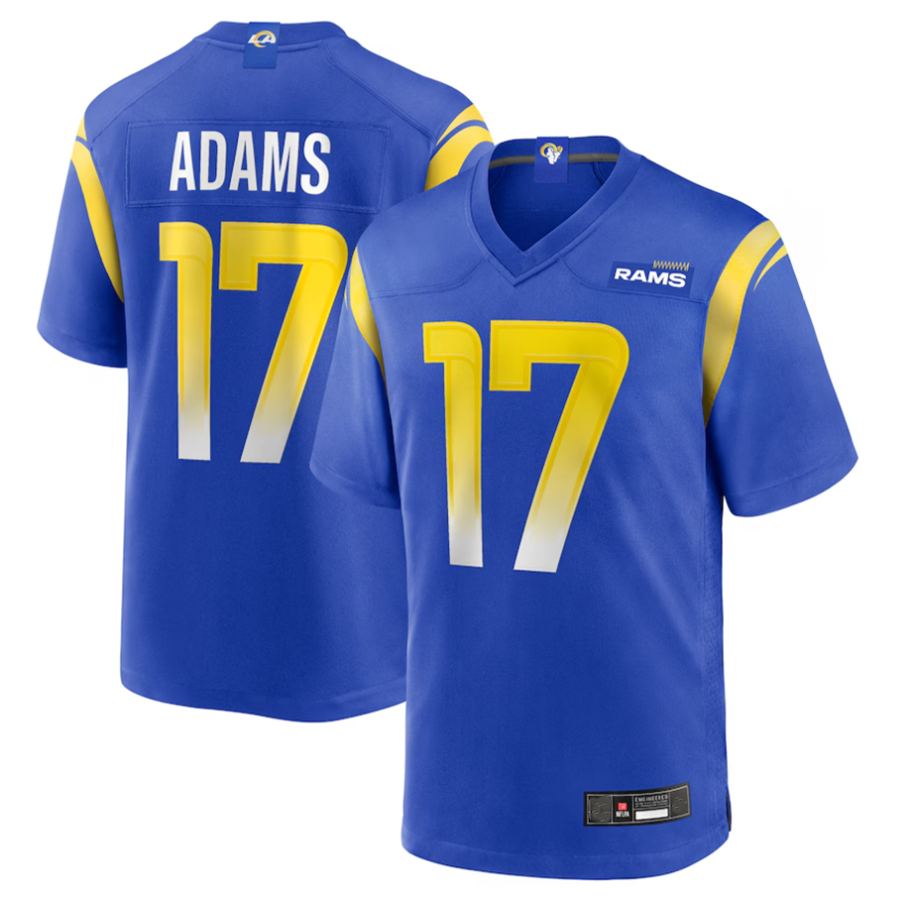 Fenge LA.Rams #17 Davante Adams Royal Game Player Stitched Jerseys