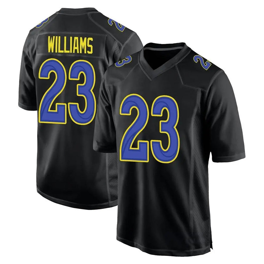 Fenge LA.Rams #23 Kyren Williams Player Black Fashion Game Stitched Jerseys