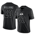 Fenge LA.Rams #23 Kyren Williams Player Black RFLCTV Limited Stitched Jerseys