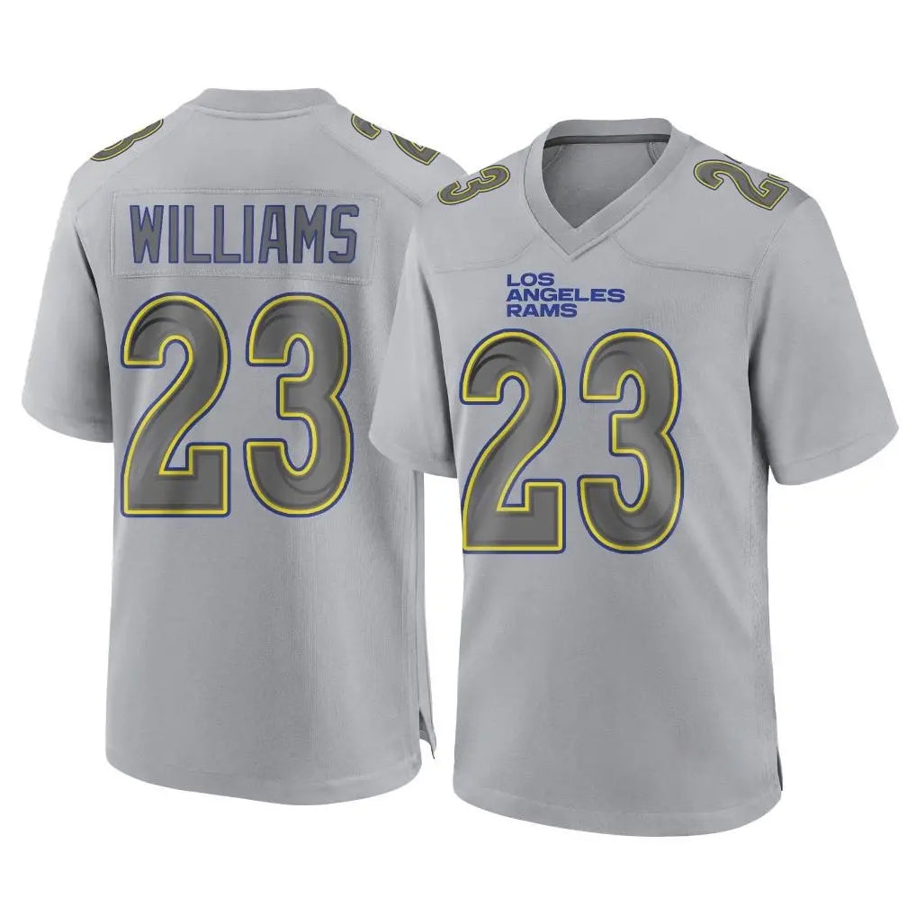 Fenge LA.Rams #23 Kyren Williams Player Gray Atmosphere Fashion Home Game Stitched Jerseys