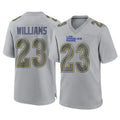 Fenge LA.Rams #23 Kyren Williams Player Gray Atmosphere Fashion Home Game Stitched Jerseys