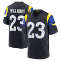Fenge LA.Rams #23 Kyren Williams Player Midnight Blue Rivalries Collection Game Stitched Jersey