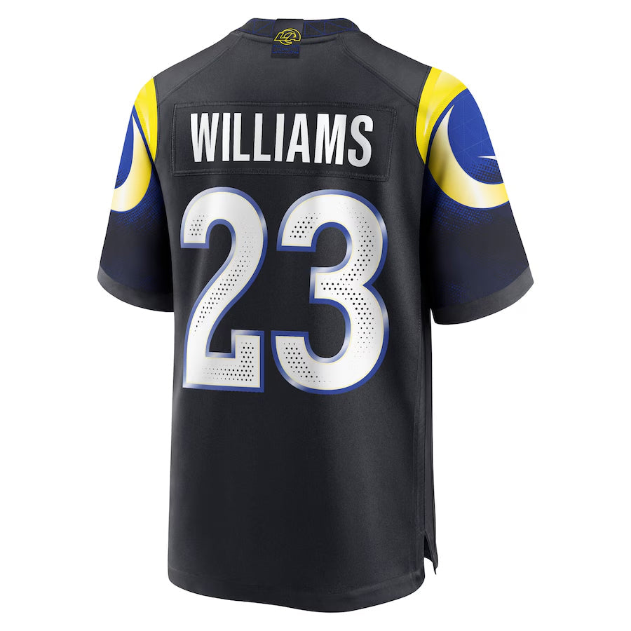 Fenge LA.Rams #23 Kyren Williams Player Midnight Blue Rivalries Collection Game Stitched Jerseys