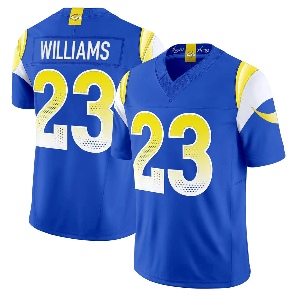Fenge LA.Rams #23 Kyren Williams Player Royal Rivalries Vapor Limited Home Game Stitched Jerseys
