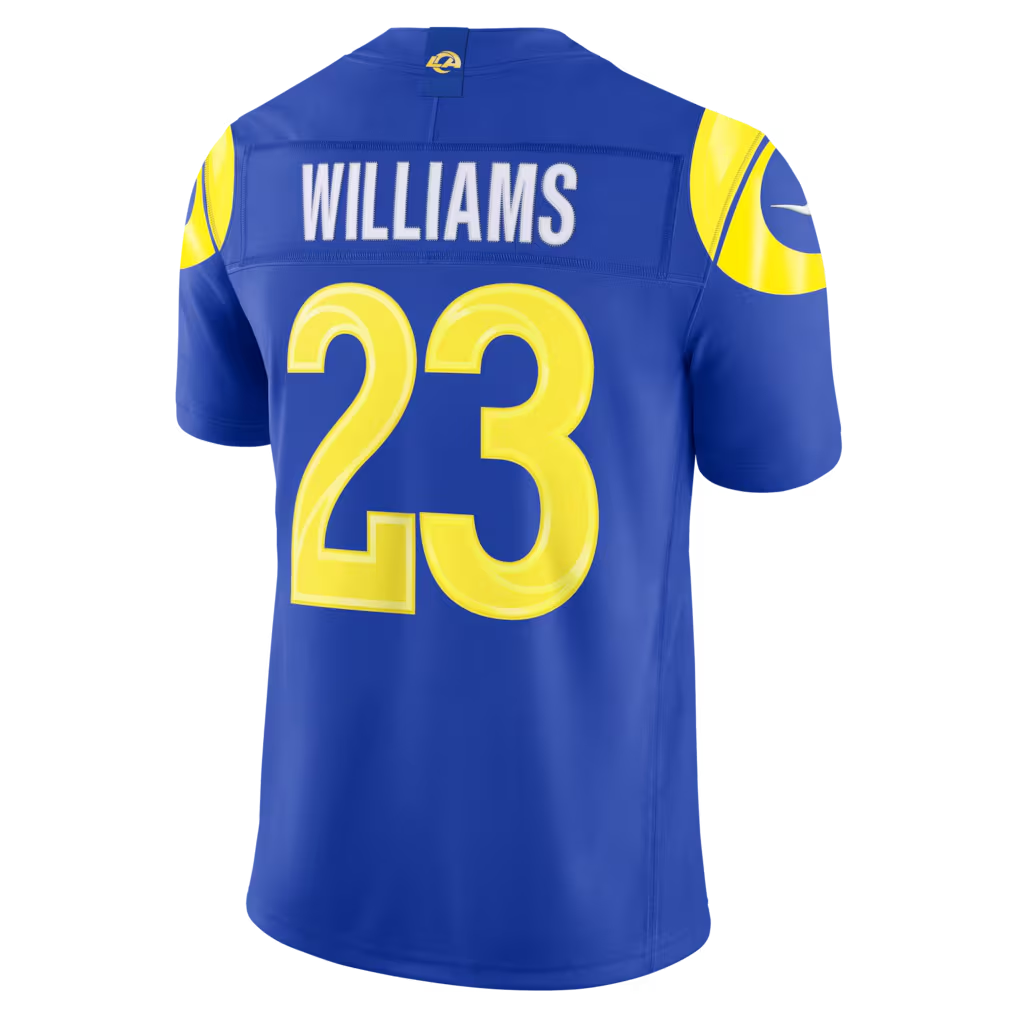 Fenge LA.Rams #23 Kyren Williams Royal Team Vapor F.U.S.E. Stitched Limited Jerseys