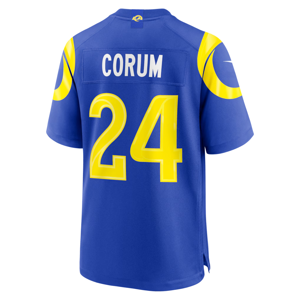 Fenge LA.Rams #24 Blake Corum Royal Game Stitched Jerseys