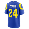 Fenge LA.Rams #24 Blake Corum Royal Game Stitched Jerseys