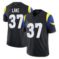 Fenge LA.Rams #37 Quentin Lake Player Black Midnight Rivalries Collection Limited Home Game Stitched Jerseys