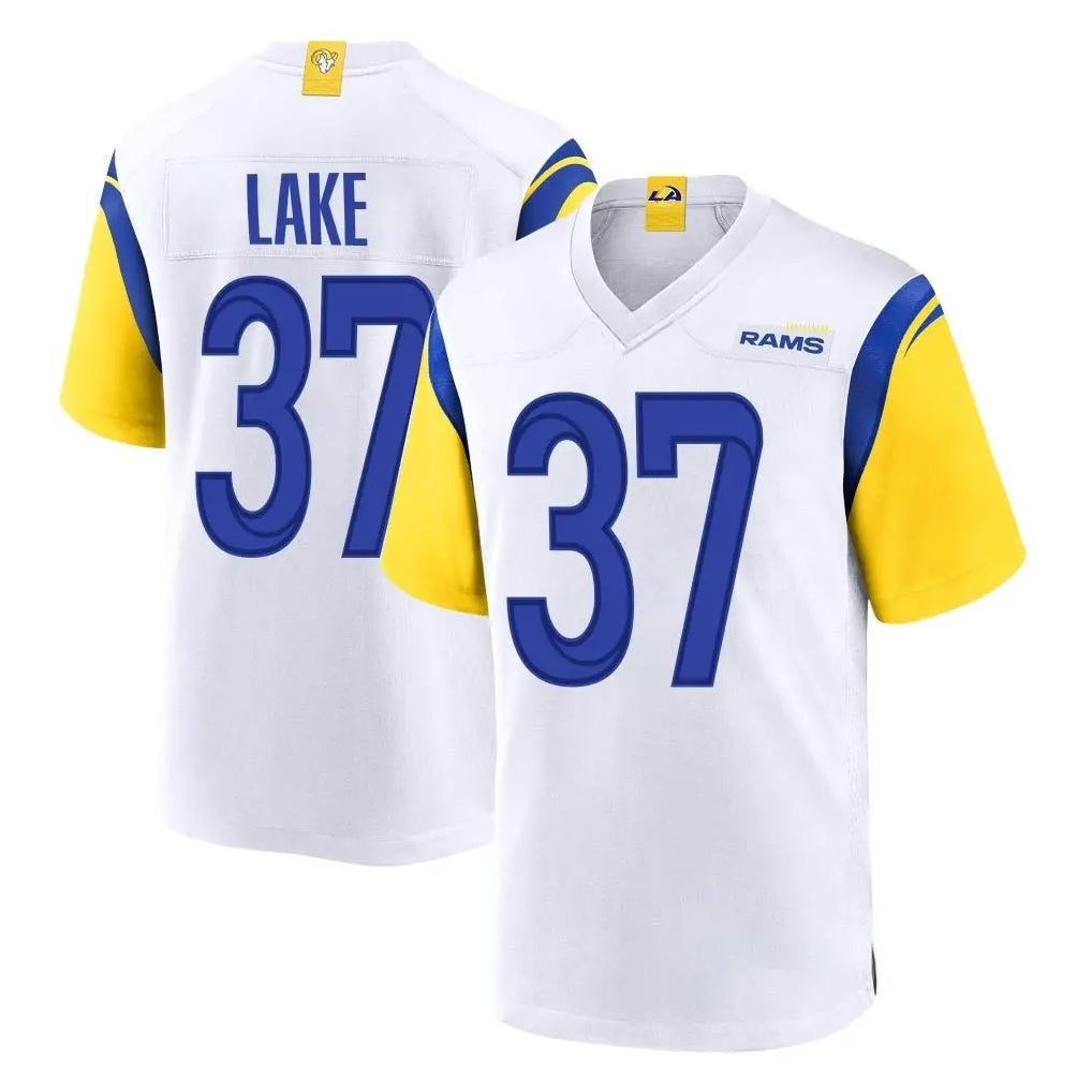 Fenge LA.Rams #37 Quentin Lake Player White Home Game Stitched Jerseys