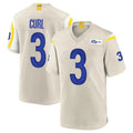 Fenge LA.Rams #3 Kam Curl Player Bone Home Game Stitched Jerseys