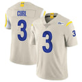Fenge LA.Rams #3 Kam Curl Player Bone Limited Vapor Home Game Stitched Jerseys