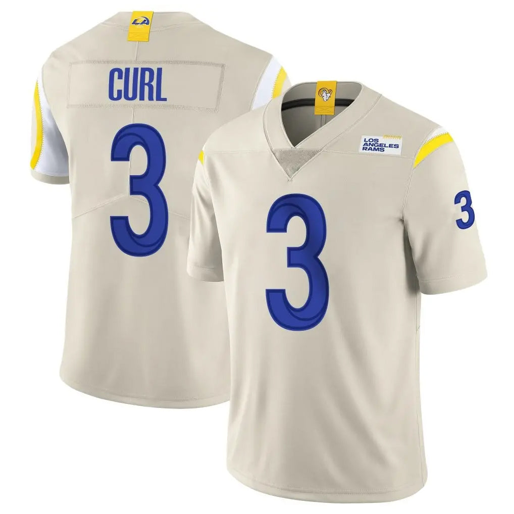 Fenge LA.Rams #3 Kam Curl Player Bone Limited Vapor Home Game Stitched Jerseys