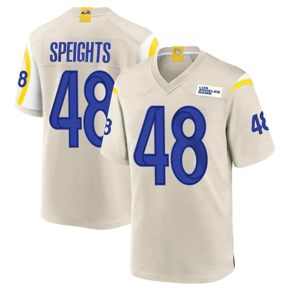 Fenge LA.Rams #48 Omar Speights Player Bone Home Game Stitched Jerseys