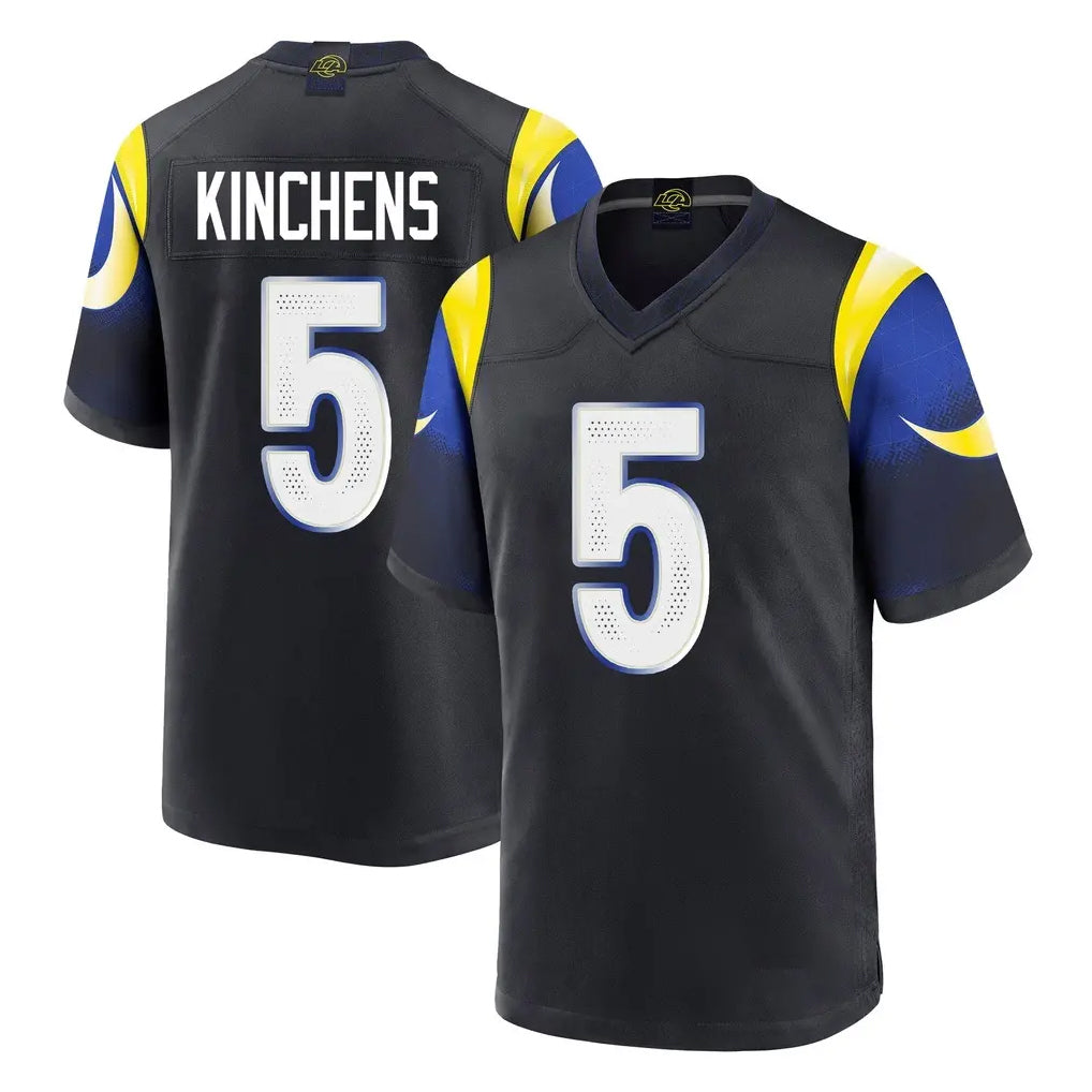 Fenge LA.Rams #5 Kamren Kinchens Player Black Midnight Rivalries Collection Home Game Stitched Jerseys