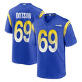 Fenge LA.Rams #69 Kevin Dotson Player Royal Home Game Stitched Jerseys