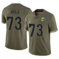 Fenge LA.Rams #73 Steve Avila Player Olive Salute To Service Limited Stitched Jerseys