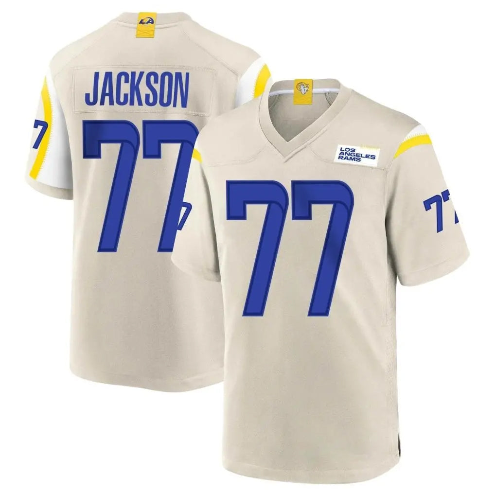 Fenge LA.Rams #77 Alaric Jackson Player Bone Home Game Stitched Jerseys