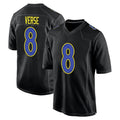 Fenge LA.Rams #8 Jared Verse Player Black Fashion Game Stitched Jerseys