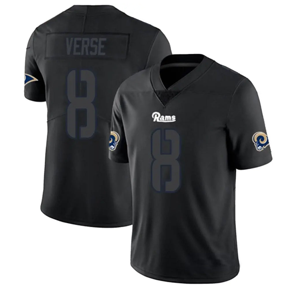 Fenge LA.Rams #8 Jared Verse Player Limited Black Impact Stitched Jerseys