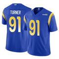 Fenge LA.Rams #91 Kobie Turner Player Royal Limited Vapor F.U.S.E. Home Game Stitched Jerseys
