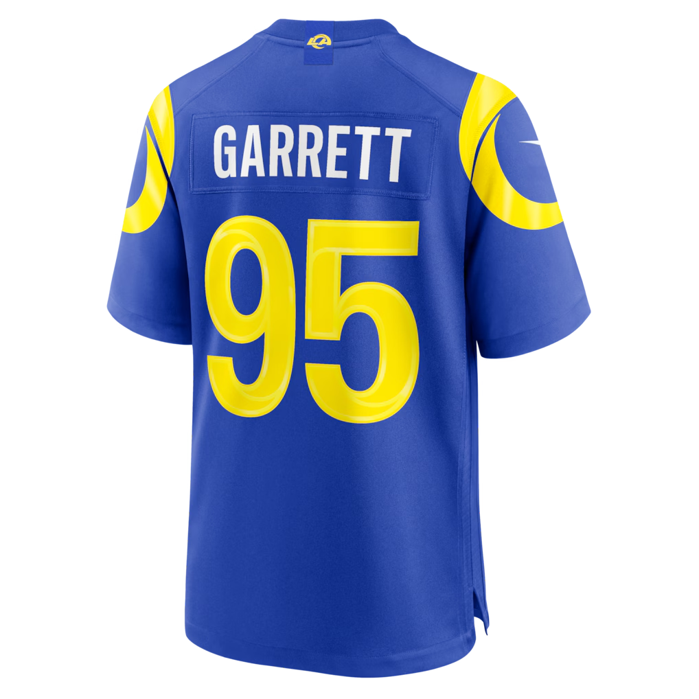 Fenge LA.Rams #95 Myles Garrett Royal Game Stitched Jerseys