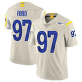 Fenge LA.Rams #97 Poona Ford Player Bone Limited Vapor Home Game Stitched Jerseys