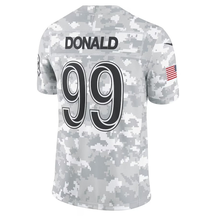 Fenge LA.Rams #99 Aaron Donald Arctic Camo 2024 Salute to Service Retired Player Limited Jersey Stitched Jerseys