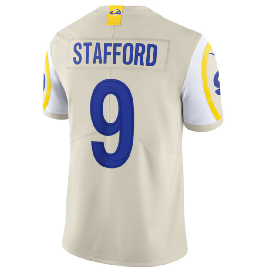 Fenge LA.Rams #9 Matthew Stafford Bone Vapor Limited Jersey American Stitched Jersey