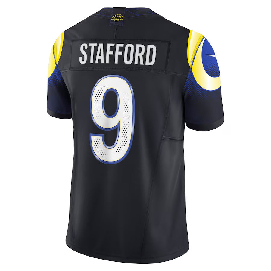 Fenge LA.Rams #9 Matthew Stafford Player Midnight Blue Rivalries Collection Vapor Limited Stitched Jerseys