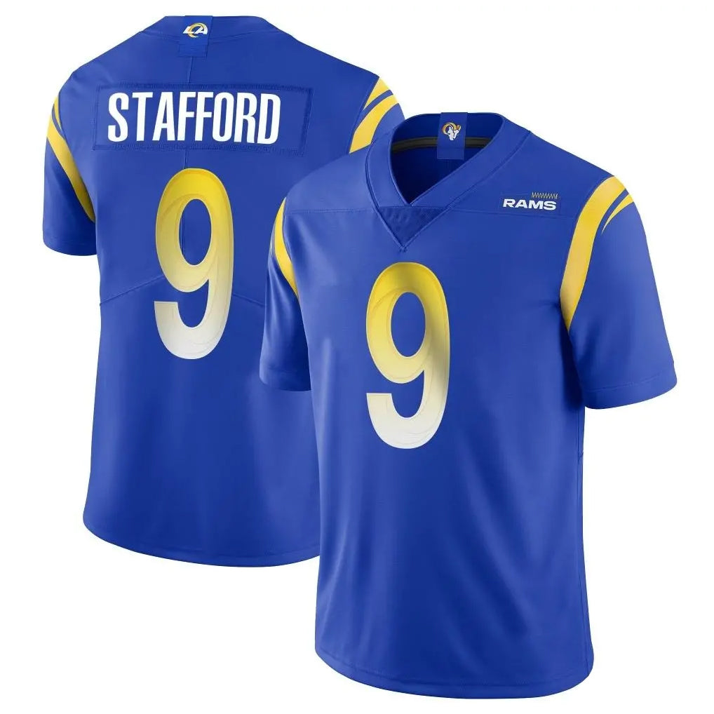 Fenge LA.Rams #9 Matthew Stafford Player Royal Limited Vapor Untouchable Home Game Stitched Jerseys