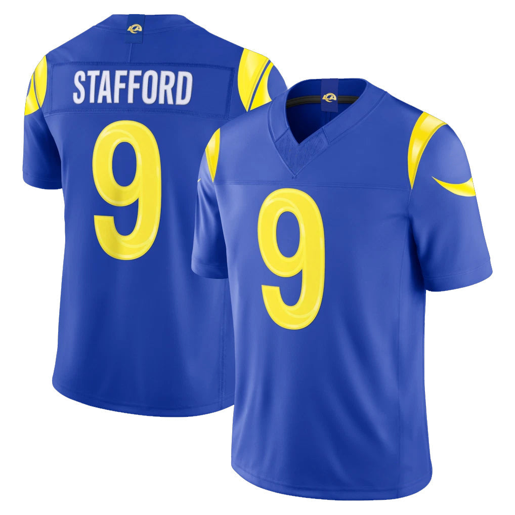 Fenge LA.Rams #9 Matthew Stafford Player Royal Vapor F.U.S.E. Limited Home Game Stitched Jerseys