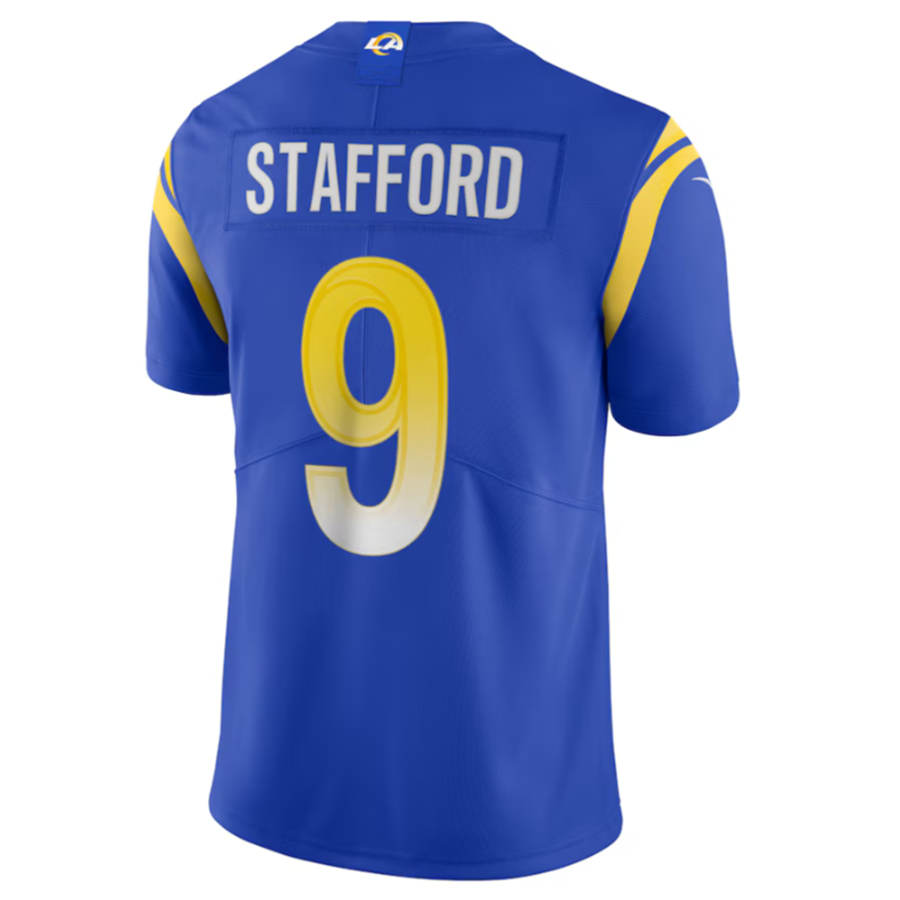 Fenge LA.Rams #9 Matthew Stafford Royal Vapor Limited Jersey American Stitched Jersey