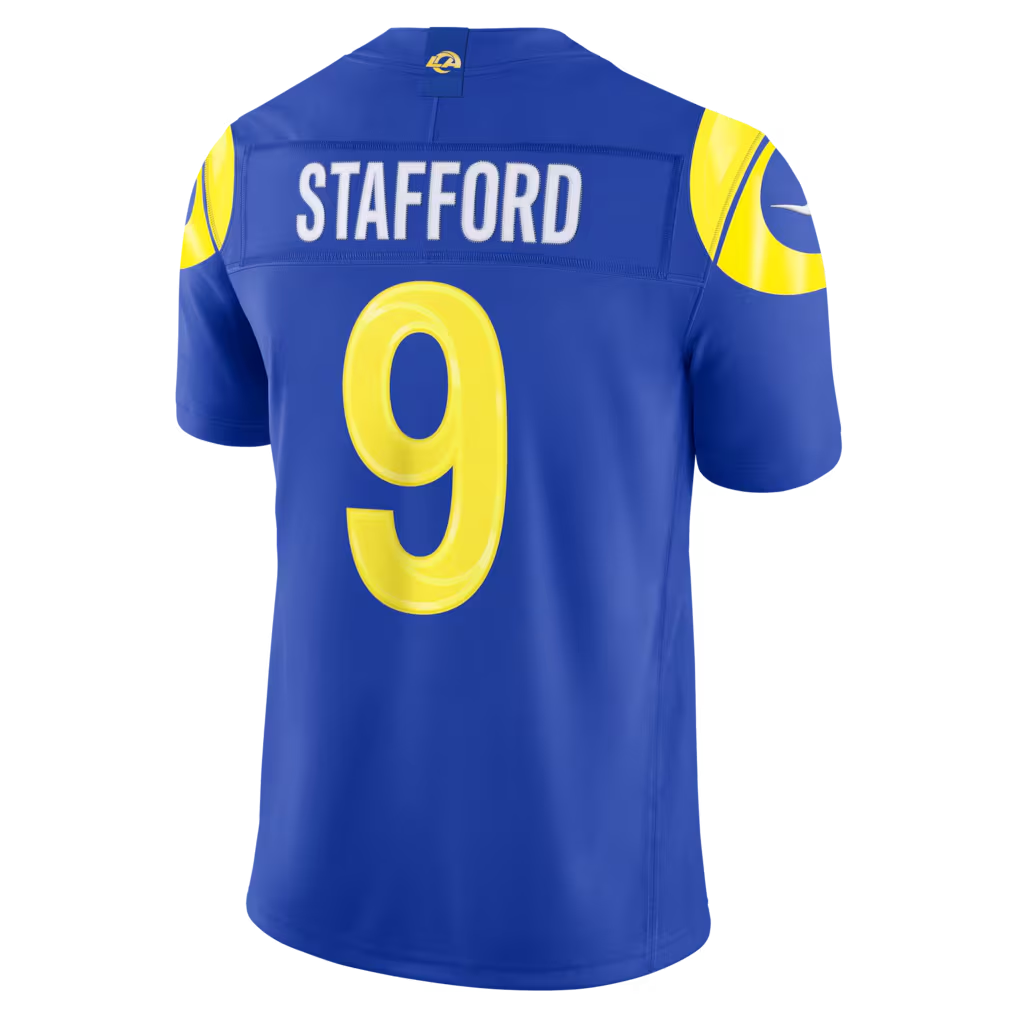Fenge LA.Rams #9 Matthew Stafford Royal Team Vapor F.U.S.E. Stitched Limited Jerseys