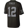 Fenge LV.Raiders #12 Ken Stabler Mitchell & Ness Black Legacy Replica Jersey