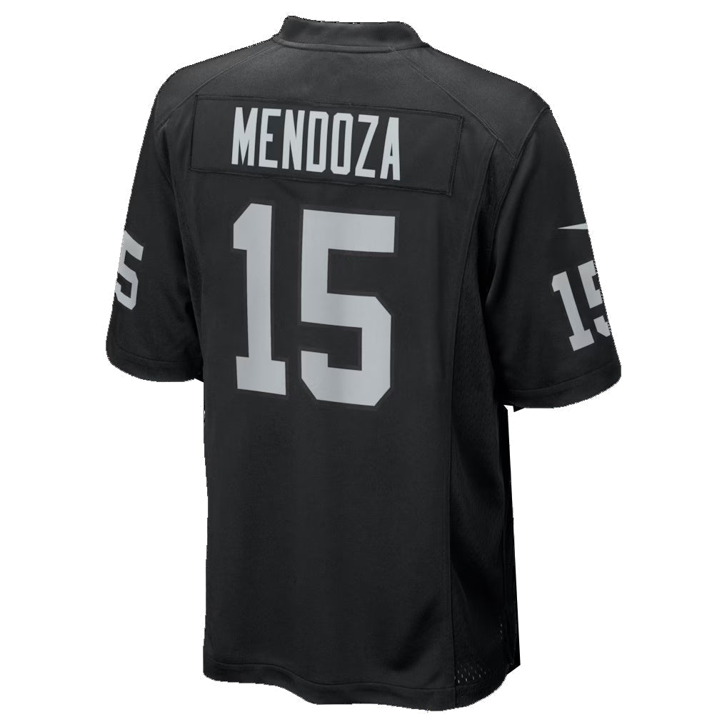 Fenge LV.Raiders #15 Fernando Mendoza Black 2026 Draft First Round Pick No. 1 Team Game Stitched Jerseys