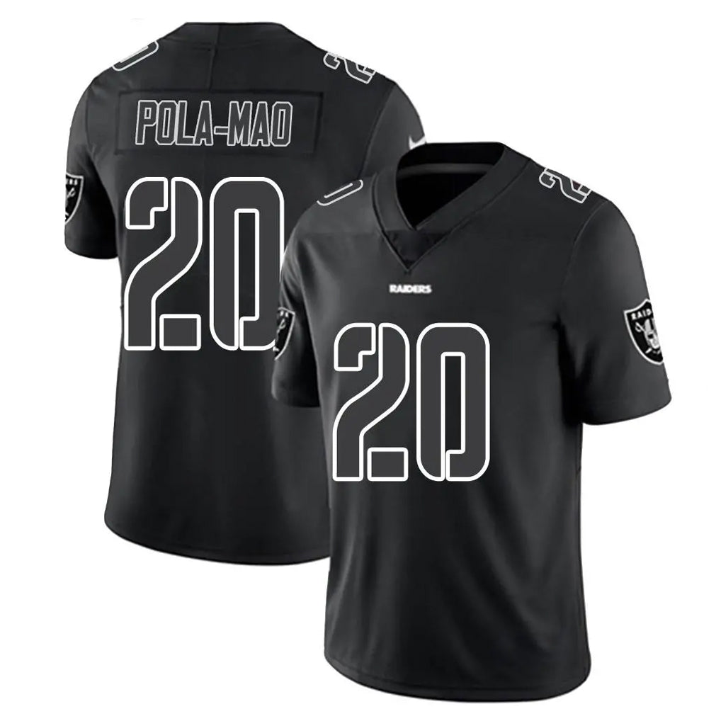 Fenge LV.Raiders #20 Isaiah Pola-Mao Player Black Limited Black Impact Home Game Stitched Jerseys