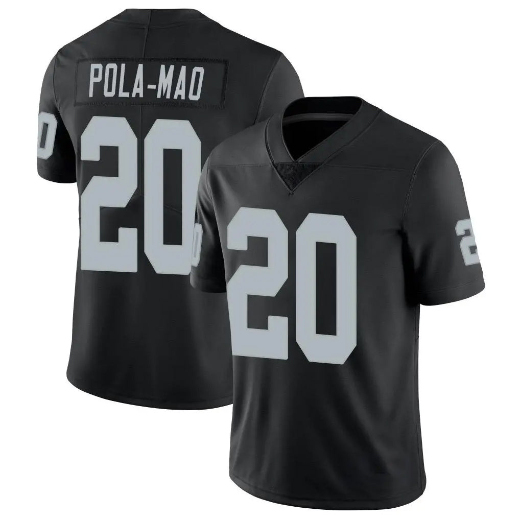 Fenge LV.Raiders #20 Isaiah Pola-Mao Player Black Limited Vapor Untouchable Home Game Stitched Jerseys