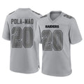 Fenge LV.Raiders #20 Isaiah Pola-Mao Player Gray Atmosphere Fashion Limited Game Stitched Jerseys