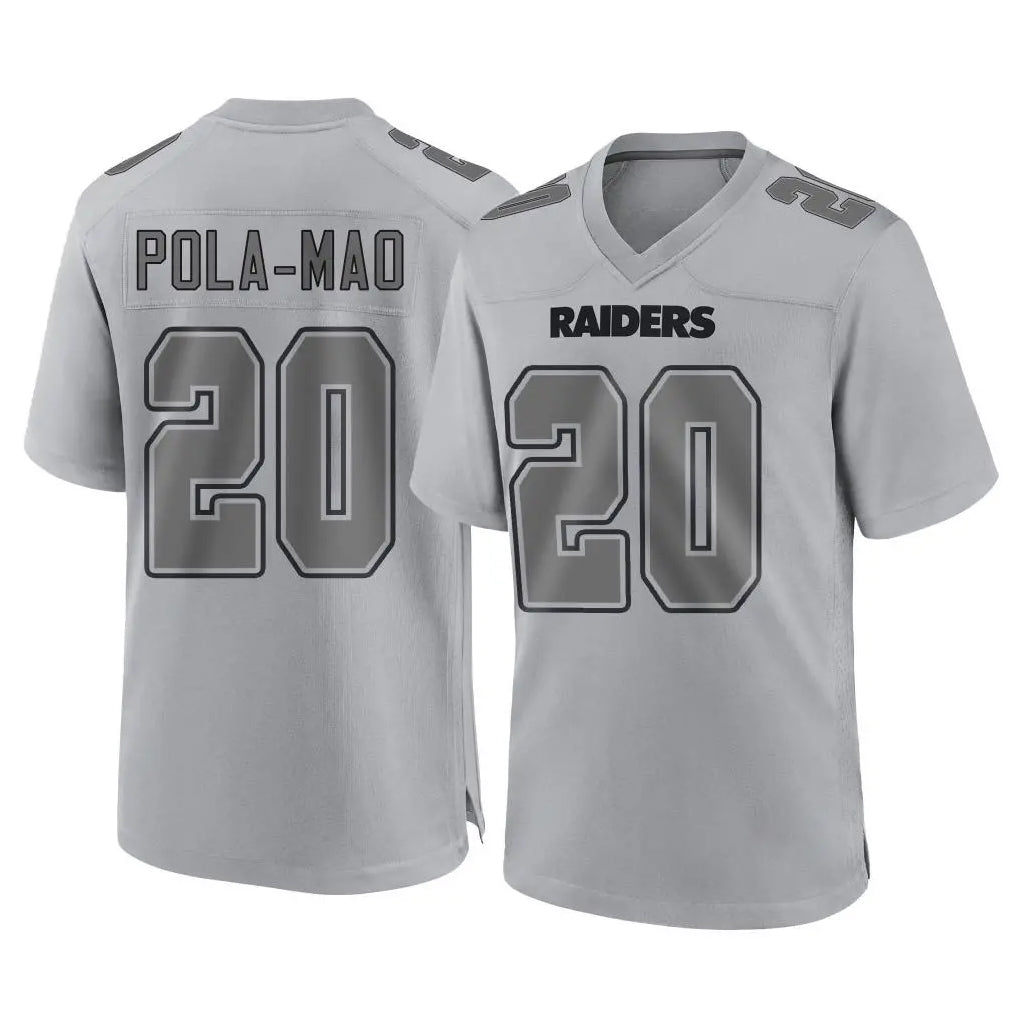 Fenge LV.Raiders #20 Isaiah Pola-Mao Player Gray Atmosphere Fashion Limited Game Stitched Jerseys