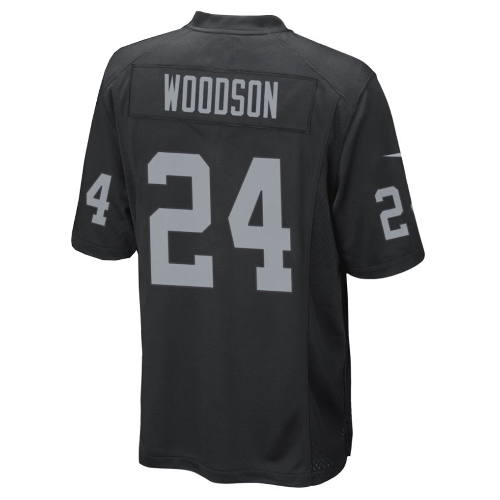 Fenge LV.Raiders #24 Charles Woodson Player Black Home Game Stitched Jerseys