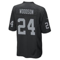 Fenge LV.Raiders #24 Charles Woodson Player Black Home Game Stitched Jerseys