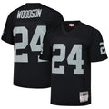Fenge LV.Raiders #24 Charles Woodson Player Mitchell & Ness Black Legacy Replica Stitched Jerseys