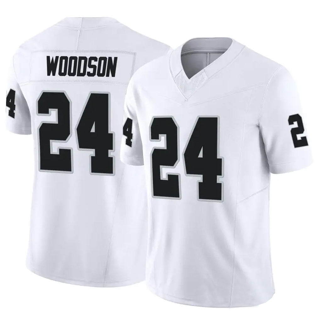 Fenge LV.Raiders #24 Charles Woodson Player White Vapor F.U.S.E Limited Stitched Jerseys