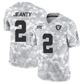 Fenge LV.Raiders #2 Ashton Jeanty Player Arctic Camo Salute to Service Limited  Stitched Jerseys