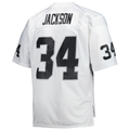 Fenge LV.Raiders #34 Bo Jackson Mitchell & Ness White Big & Tall 1988 Retired Player Replica Stitched Jerseys